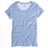 Baby rib short sleeve scoop neck t-shirt